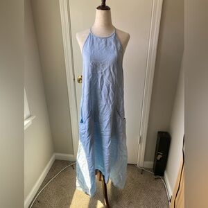 ULLA JOHNSON Women's Denim Primiti Front Denim Dress Open Back 2